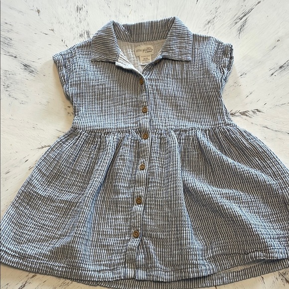 Little Planet Toddler Organic Cotton Gauze Striped Dress - Picture 5 of 7
